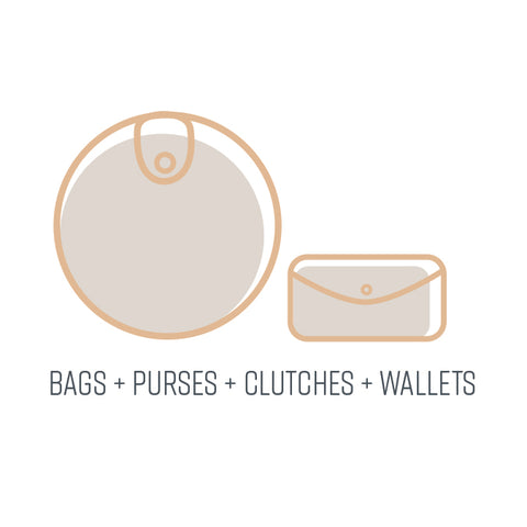 Bags + Clutches + Purses + Wallets