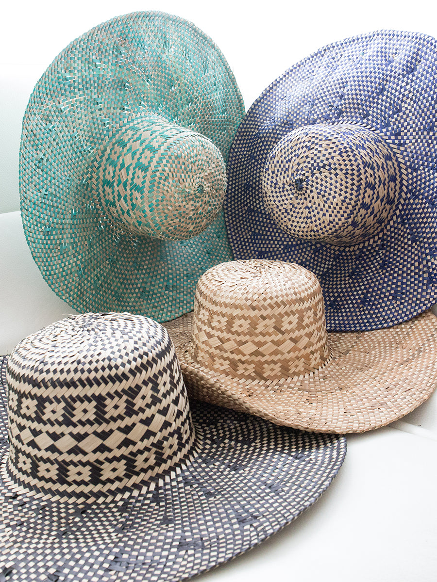 Abbot Handwoven Palm Leaves Hat with Woven Design