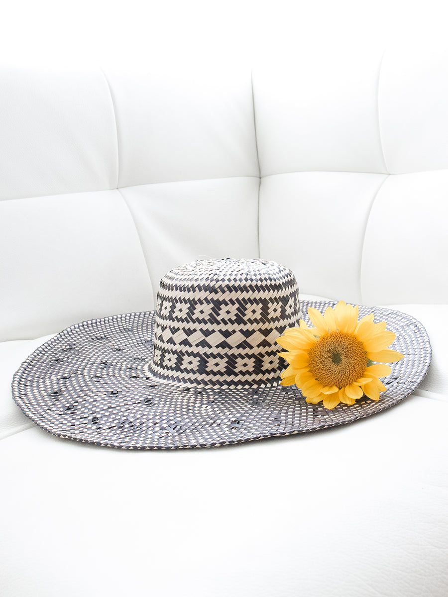 Abbot Handwoven Palm Leaves Hat with Woven Design